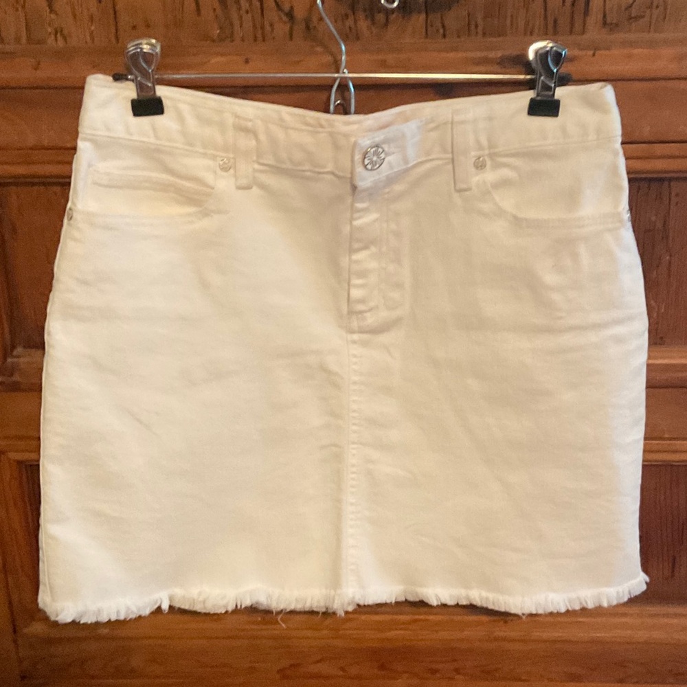 Lilly Pulitzer Kooper Skirt in White Denim Size 4